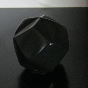 Black Decorative Sculpture, Modern Geometric Shelf Decor